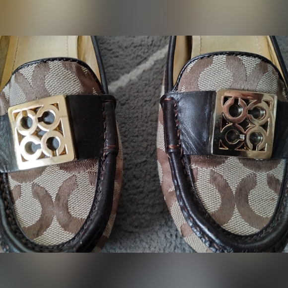 Vintage Coach Logo Monogram Loafers Moccasins - Picture 5 of 16